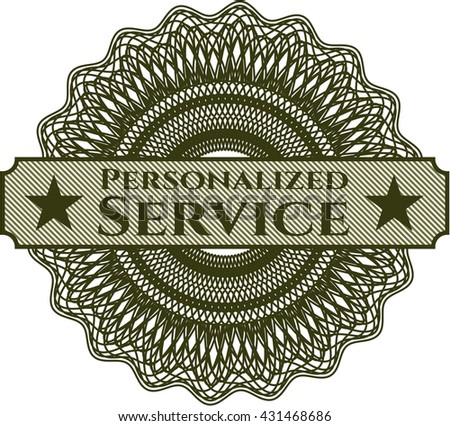 Personalized Service abstract linear rosette