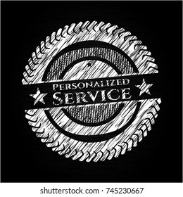 Personalized Service with chalkboard texture