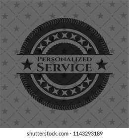 Personalized Service dark emblem. Retro