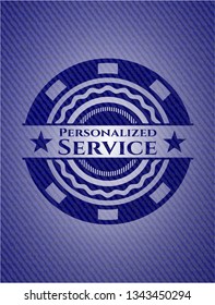 Personalized Service emblem with jean high quality background