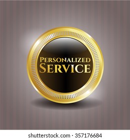 Personalized Service gold emblem
