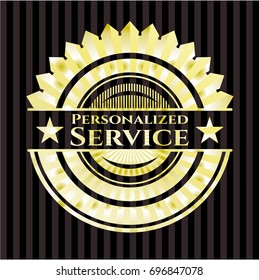 Personalized Service gold shiny badge