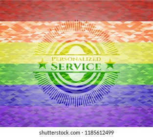 Personalized Service lgbt colors emblem 