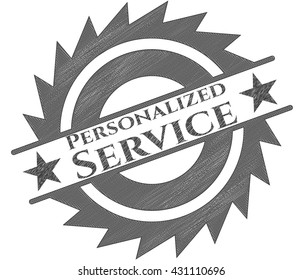 Personalized Service pencil emblem