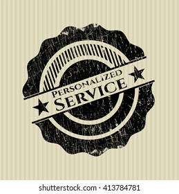 Personalized Service rubber stamp