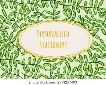 Personalized stationery design, background, card