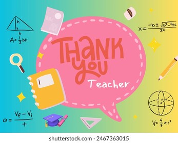 Personalized Teacher Thank You Note: Editable Illustrated Template