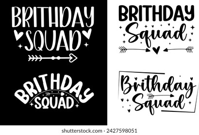 Personalized Text Name  Birthday Party Group Shirts ,Birthday Squad Group Photo Shirts ,Women Birthday Squad Shirts