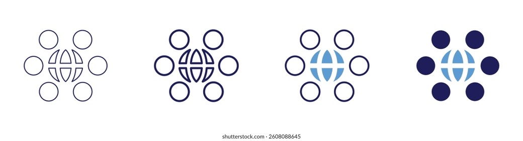 Personalized video marketing icon in 4 different styles. Thin Line, Line, Bold Line, Duotone. Duotone style. Editable stroke.