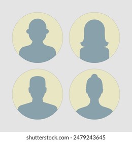 Personas o Usuario. Conjunto de iconos de vector icono de diferentes estilos. Aislado en un fondo blanco.