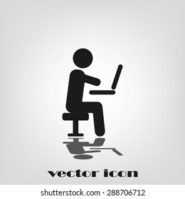 person,chair and laptop