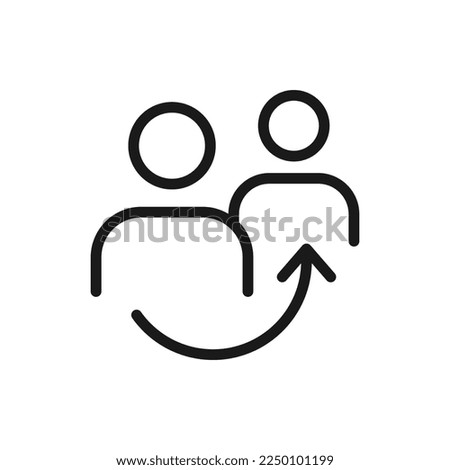 Personel change. Switch user, people rotation icon isolated on white background. Vector illustration