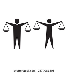 Personified Justice Scales, Representing Balance and Fairness