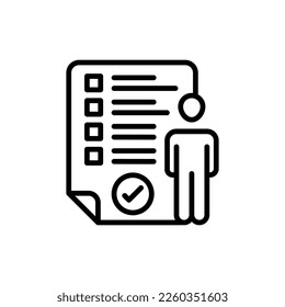 Personnel Assessment icon in vector. Logotype