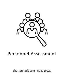 Personnel Assessment Vector Line Icon