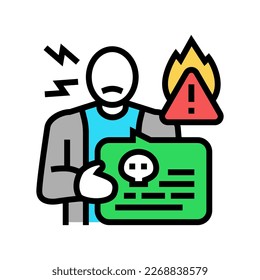 personnel crisis color icon vector. personnel crisis sign. isolated symbol illustration