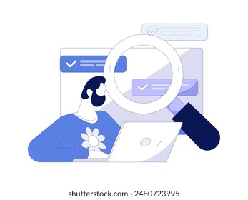 Personnel doing job interview flat vector concept operation hand drawn illustration
