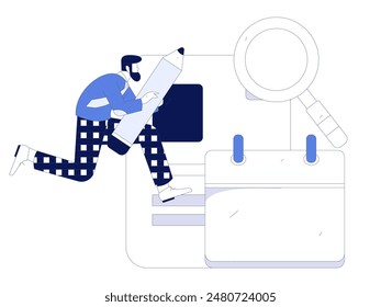 Personnel doing job interview flat vector concept operation hand drawn illustration
