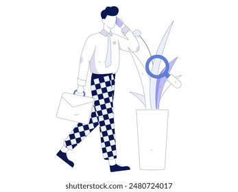 Personal, das Vorstellungsgespräch führt Flache Vektorgrafik Konzept Betrieb Handgezeichnete Illustration
