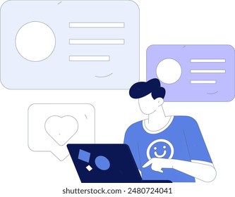 Personnel doing job interview flat vector concept operation hand drawn illustration

