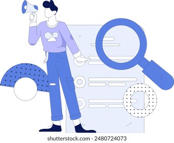 Personal, das Vorstellungsgespräch führt Flache Vektorgrafik Konzept Betrieb Handgezeichnete Illustration
