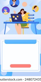 Personnel doing job interview flat vector concept operation hand drawn illustration
