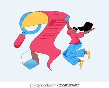 Personnel doing job interview flat vector concept operation hand drawn illustration
