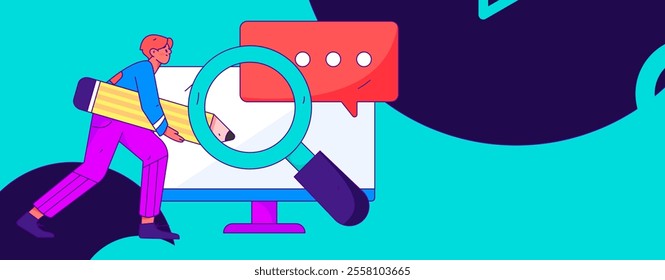 Personnel doing job interview flat vector concept operation hand drawn illustration
