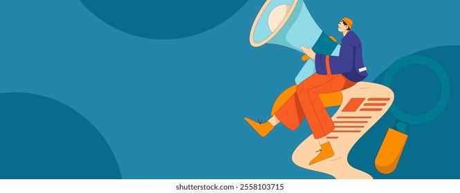 Personnel doing job interview flat vector concept operation hand drawn illustration
