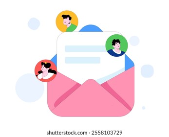 Personnel doing job interview flat vector concept operation hand drawn illustration
