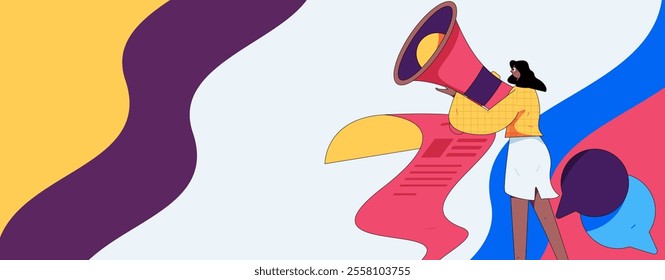 Personnel doing job interview flat vector concept operation hand drawn illustration
