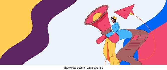 Personnel doing job interview flat vector concept operation hand drawn illustration

