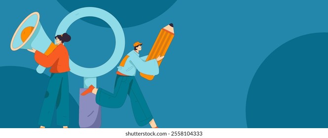 Personnel doing job interview flat vector concept operation hand drawn illustration
