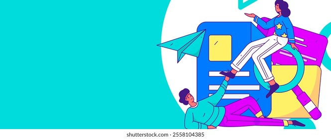Personnel doing job interview flat vector concept operation hand drawn illustration
