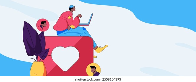 Personnel doing job interview flat vector concept operation hand drawn illustration
