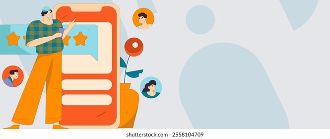 Personnel doing job interview flat vector concept operation hand drawn illustration
