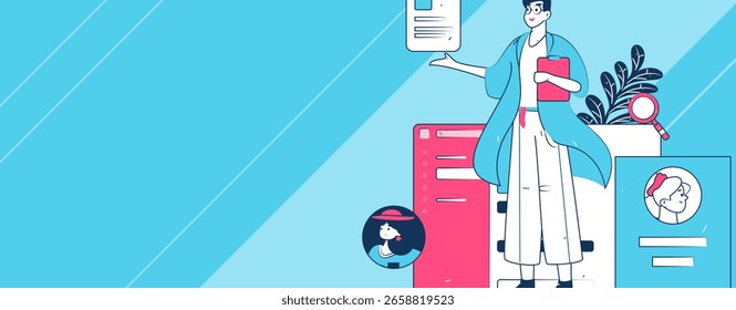 Pessoal fazendo entrevista de trabalho vetor plano conceito operação desenhado à mão ilustração
