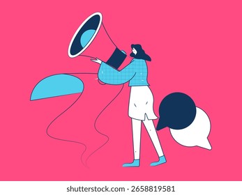 Personnel doing job interview flat vector concept operation hand drawn illustration
