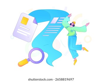 Personal haciendo entrevista de trabajo concepto de Vector plano operación ilustración dibujada a mano
