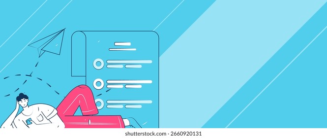 Personal, das ein Bewerbungsgespräch führt, flach, Vektorkonzept, Operation handgezeichnet
