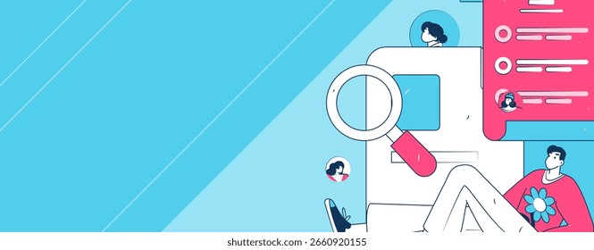 Personnel doing job interview flat vector concept operation hand drawn illustration
