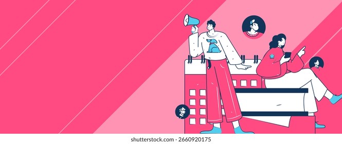 Personal haciendo entrevista de trabajo concepto de Vector plano operación ilustración dibujada a mano
