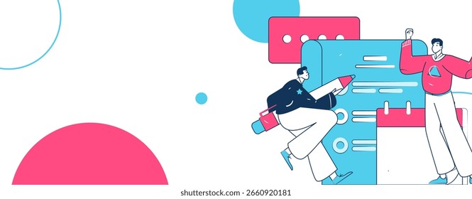 Personnel doing job interview flat vector concept operation hand drawn illustration
