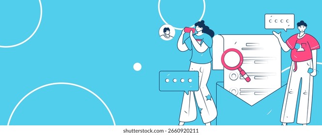 Personnel doing job interview flat vector concept operation hand drawn illustration
