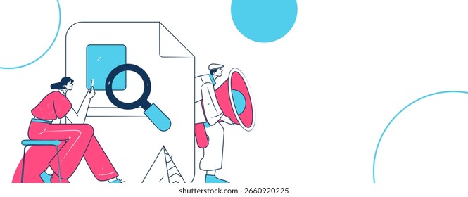 Personnel doing job interview flat vector concept operation hand drawn illustration
