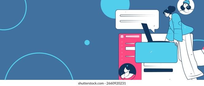 Personal haciendo entrevista de trabajo concepto de Vector plano operación ilustración dibujada a mano

