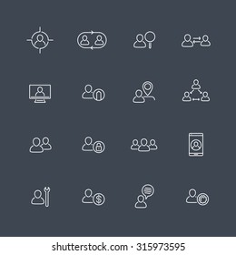 Personnel, Human Resources, HR, Staff Rotation, Line Icons, Vector Illustration