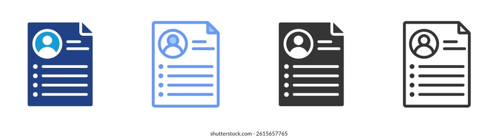 Personnel icon set multiple style collection
