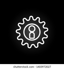 personnel Management neon icon. Elements of conferencing set. Simple icon for websites, web design, mobile app, info graphics