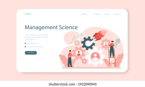 Personnel planning web banner or landing page. Staff management and empolyee adaptation. HR manager working with teamwork organization. Business company planning. Isolated flat vector illustration